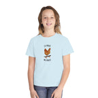 Kids funny French tee "Ça Roule Ma Poule", Youth T-Shirt, Cute Farm Animal Design Kids clothes La Vie Bien Kids funny French tee "Ça Roule Ma Poule", Youth T-Shirt, Cute Farm Animal Design