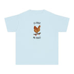 Kids funny French tee "Ça Roule Ma Poule", Youth T-Shirt, Cute Farm Animal Design Kids clothes La Vie Bien Kids funny French tee "Ça Roule Ma Poule", Youth T-Shirt, Cute Farm Animal Design