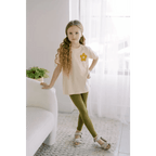 Kids Lightweight Leggings in Olive Green by Polished Prints