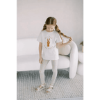 Kids Lightweight Leggings with Small Trees by Polished Prints