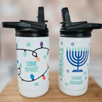 Kids Shine Bright Christmas Lights Glow - in - the - Dark Sippy Cup Drinkware La Vie Bien Kids Shine Bright Christmas Lights Glow - in - the - Dark Sippy Cup