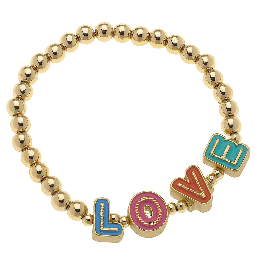 Kids Stretch Bracelet in Multicolor | 3 Choices Charm Letter Word Phrases Bracelets La Vie Bien Kids Stretch Bracelet in Multicolor | 3 Choices Charm Letter Word Phrases