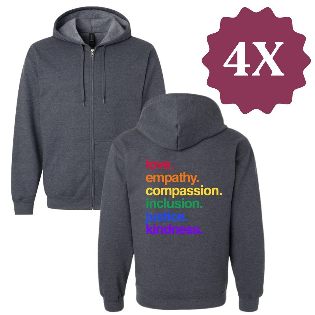 'Kindness Is' Pride Full Zip Fleece by Kind Cotton