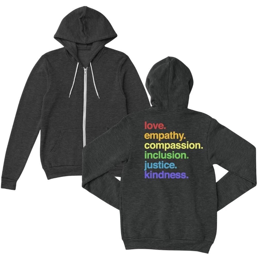 'Kindness Is' Pride Full Zip Fleece by Kind Cotton