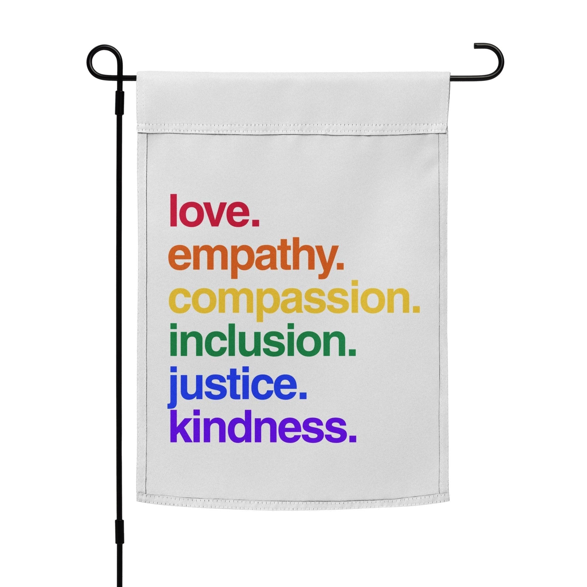 'Kindness Is' Pride Garden Flag by Kind Cotton