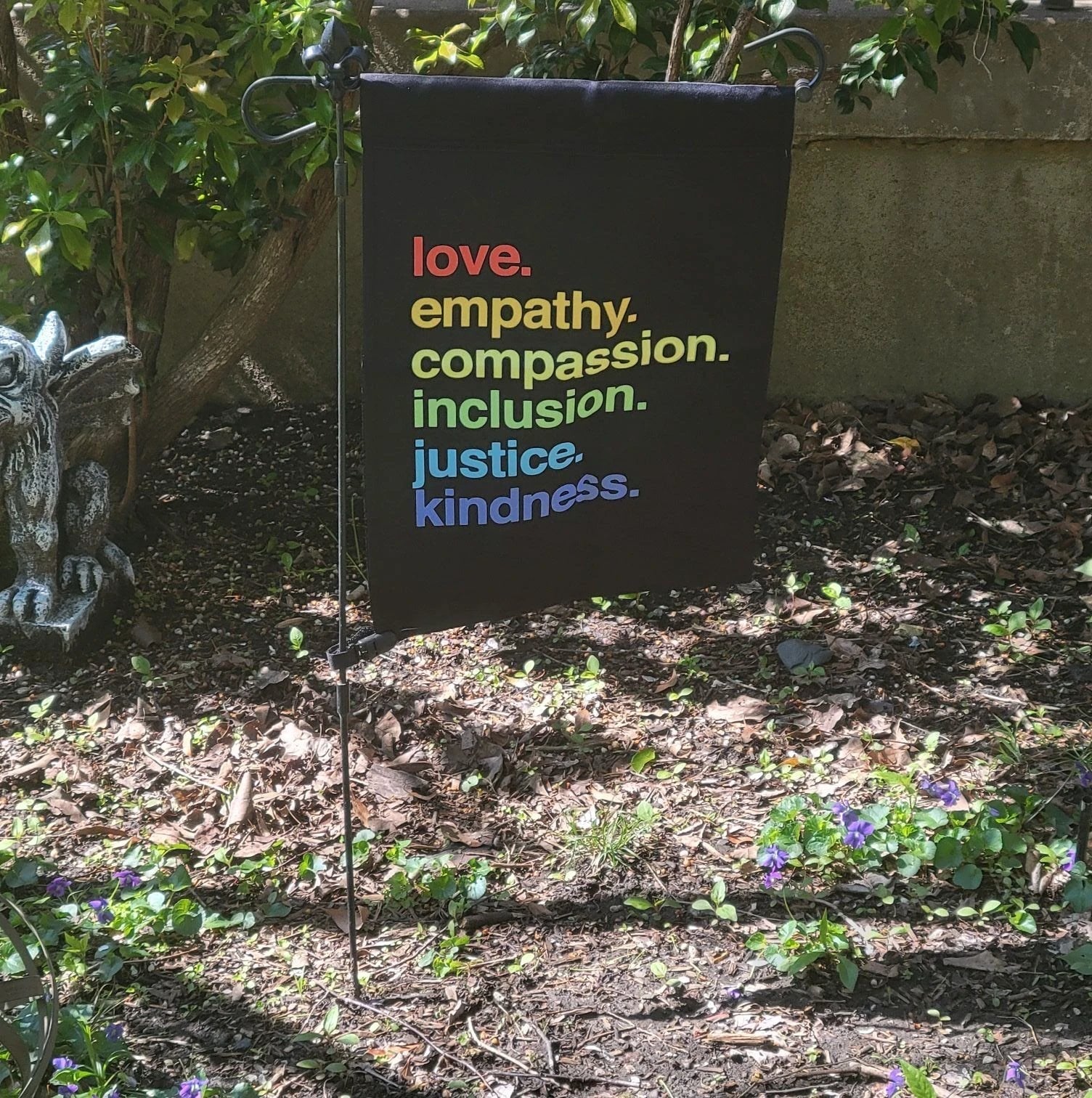 'Kindness Is' Pride Garden Flag by Kind Cotton