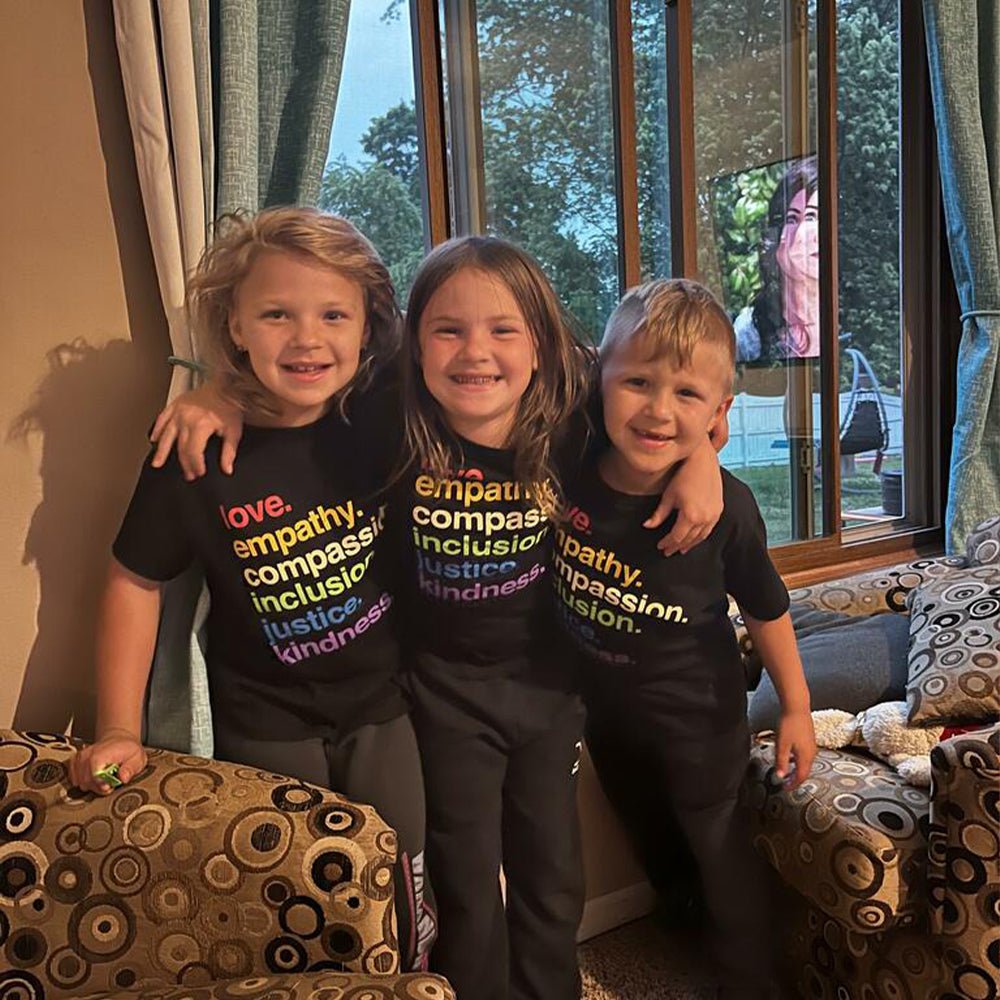 'Kindness Is' Pride Kids Tee shirts La Vie Bien 'Kindness Is' Pride Kids Tee