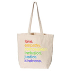 'Kindness Is' Pride Large Canvas Tote by Kind Cotton