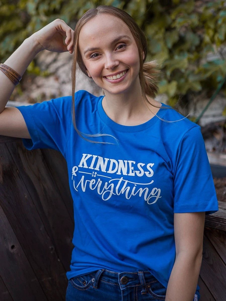 Kindness Tee in Blue by Fair Anita