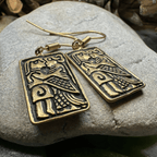 Kissing Couple Viking Bronze Earrings - Bronze Historical Reproduction Jewelry Dangle Earrings La Vie Bien Kissing Couple Viking Bronze Earrings - Bronze Historical Reproduction Jewelry