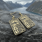 Kissing Couple Viking Bronze Earrings - Bronze Historical Reproduction Jewelry Dangle Earrings La Vie Bien Kissing Couple Viking Bronze Earrings - Bronze Historical Reproduction Jewelry