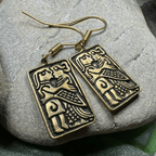 Kissing Couple Viking Bronze Earrings - Bronze Historical Reproduction Jewelry Dangle Earrings La Vie Bien Kissing Couple Viking Bronze Earrings - Bronze Historical Reproduction Jewelry