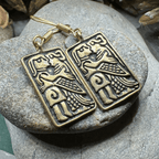 Kissing Couple Viking Bronze Earrings - Bronze Historical Reproduction Jewelry Dangle Earrings La Vie Bien Kissing Couple Viking Bronze Earrings - Bronze Historical Reproduction Jewelry