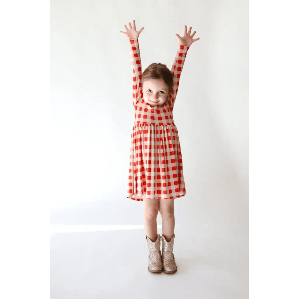 Kit Gingham Plaid Dress | Bamboo by Polished Prints
