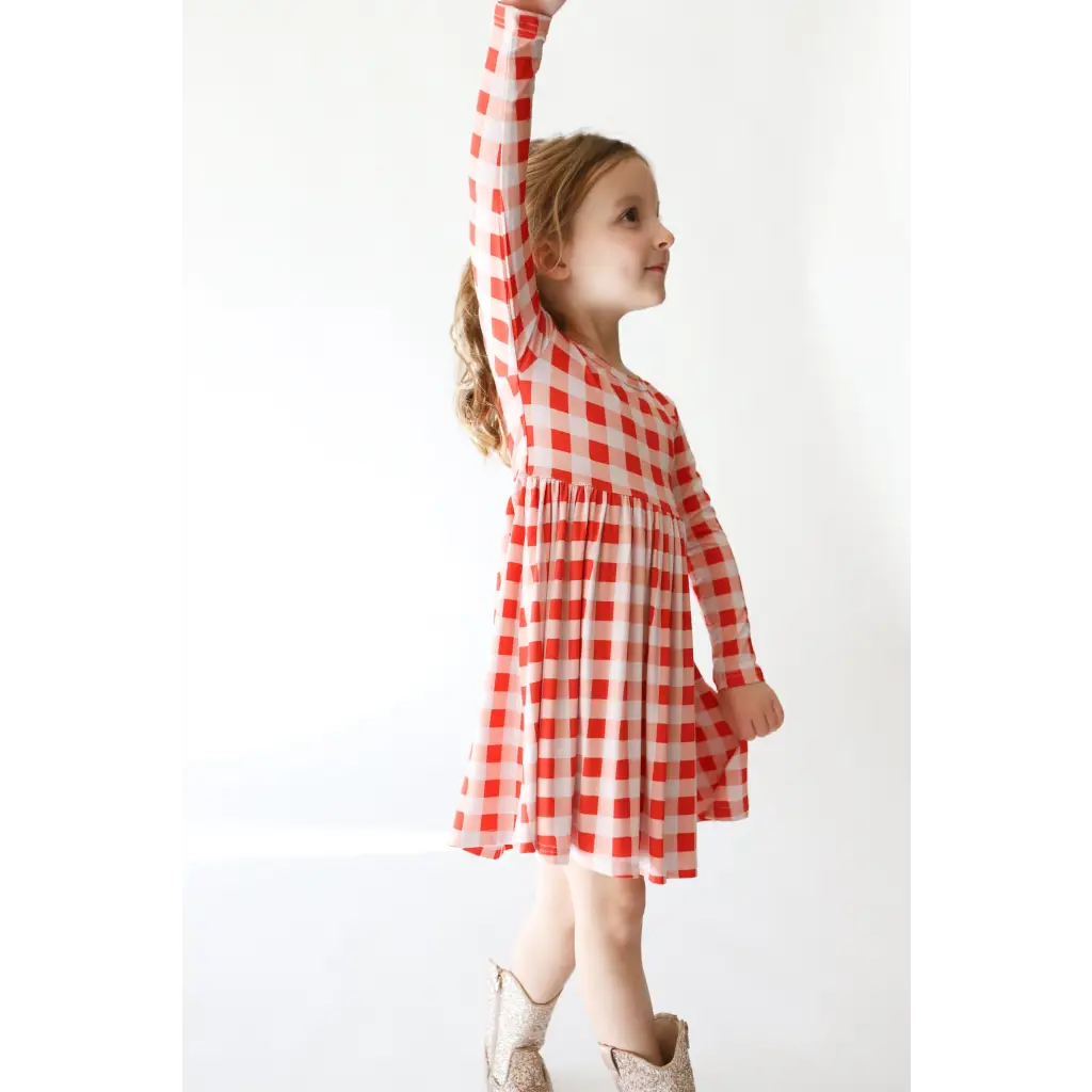 Kit Gingham Plaid Dress | Bamboo