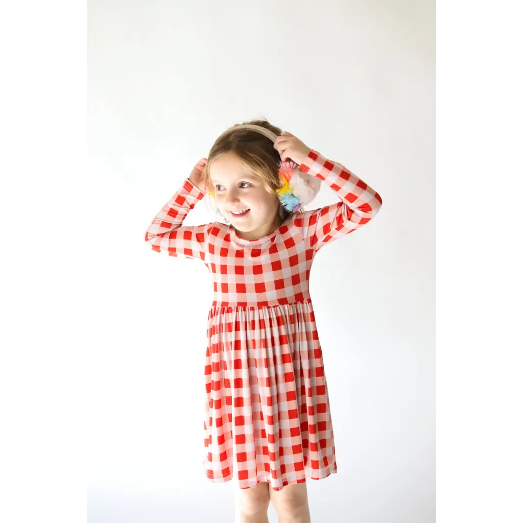 Kit Gingham Plaid Dress | Bamboo