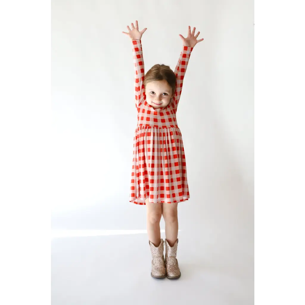 Kit Gingham Plaid Dress | Bamboo