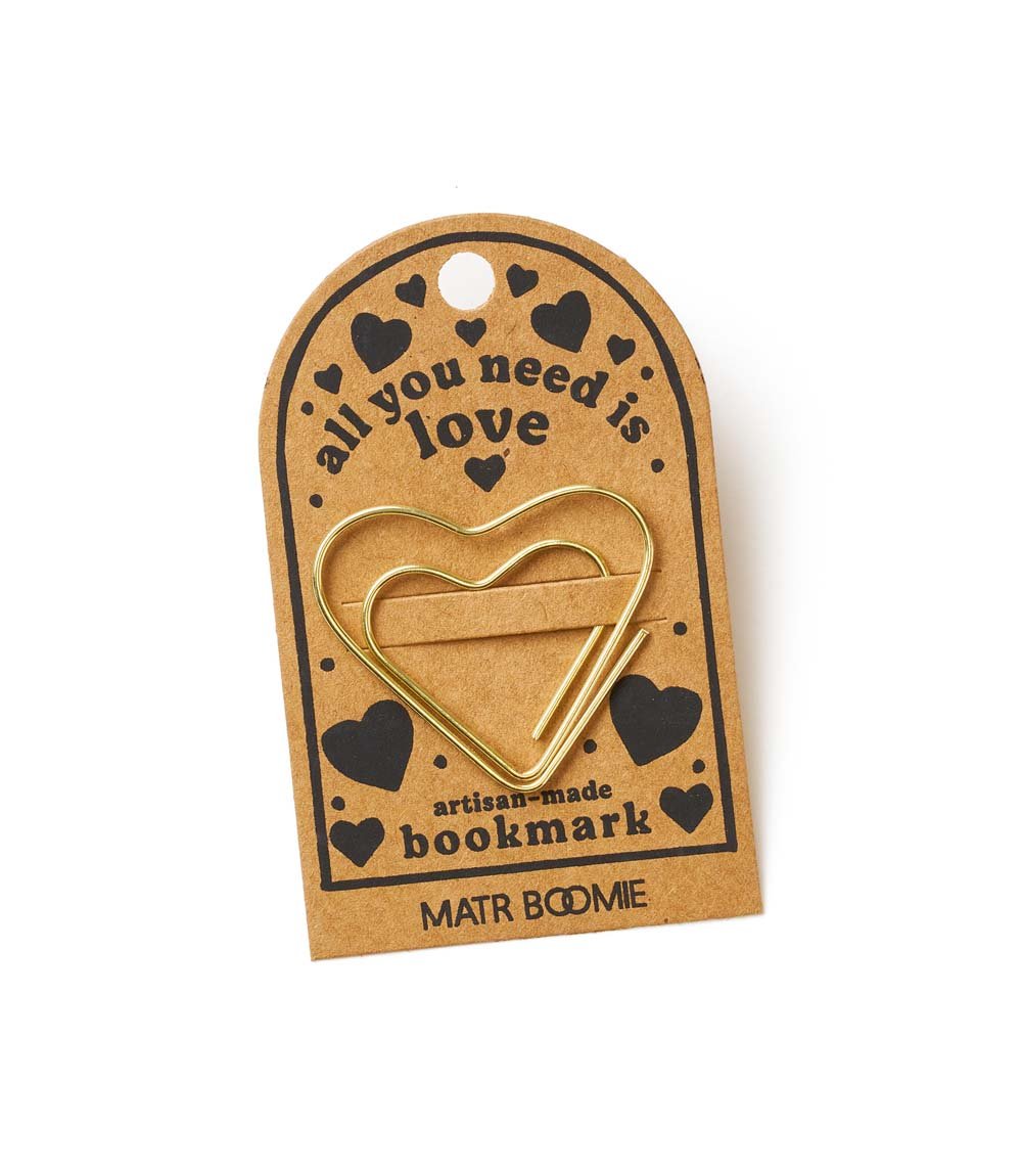 Kitaab Heart Wire Bookmark - Gold HME stock line La Vie Bien Kitaab Heart Wire Bookmark - Gold
