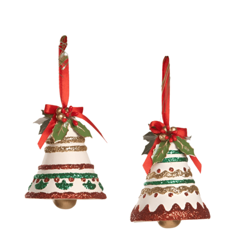 Kitschmas Fun Set/2 Bell Ornaments by Bethany Lowe Designs Seasonal Decor, Christmas La Vie Bien Kitschmas Fun Set/2 Bell Ornaments by Bethany Lowe Designs