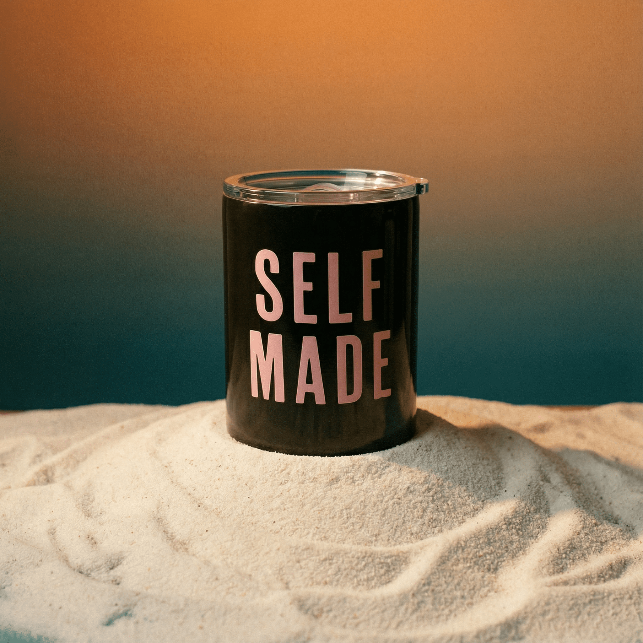 Self Made Stainless Steel Tumbler in Black and Pink