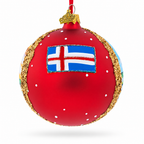 Kirkjufell Mountain, Iceland Glass Ball Christmas Ornament 4 Inches
