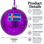 Blue Lagoon, Iceland Glass Ball Christmas Ornament 4 Inches