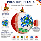Vincent van Gogh "Irises" Glass Ball Christmas Ornament 4 Inches