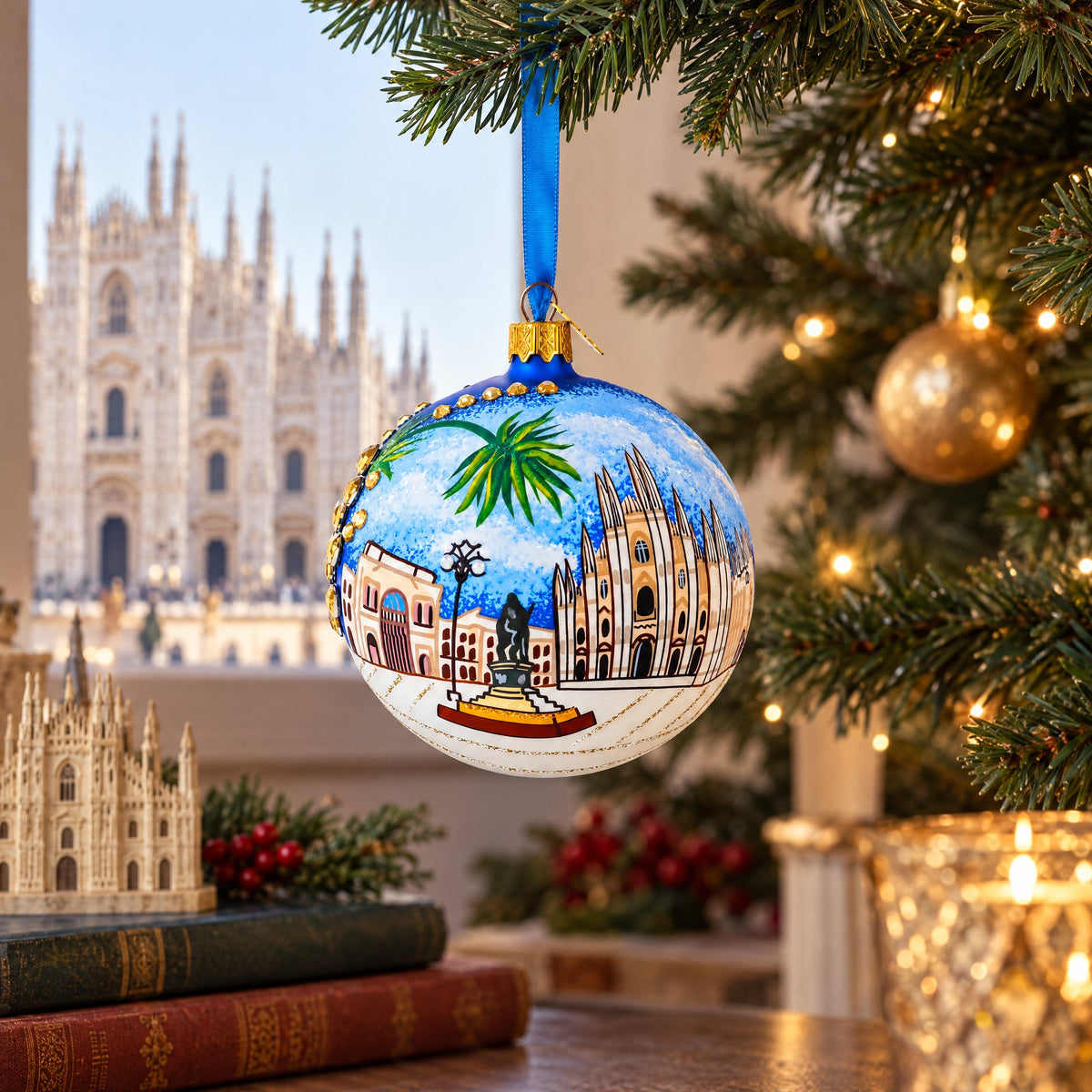 Duomo di Milano, Milan, Italy Glass Ball Christmas Ornament 4 Inches