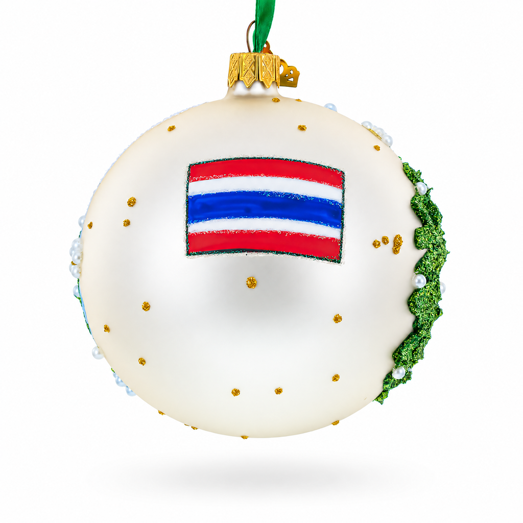 The Sanctuary Of Truth, Pattaya, Thailand Glass Ball Christmas Ornament 4 Inches