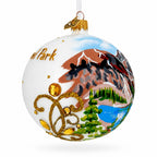 Banff National Park, Alberta, Canada Glass Christmas Ornament