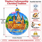 Lourdes, France Translucent Glass Ball Christmas Ornament