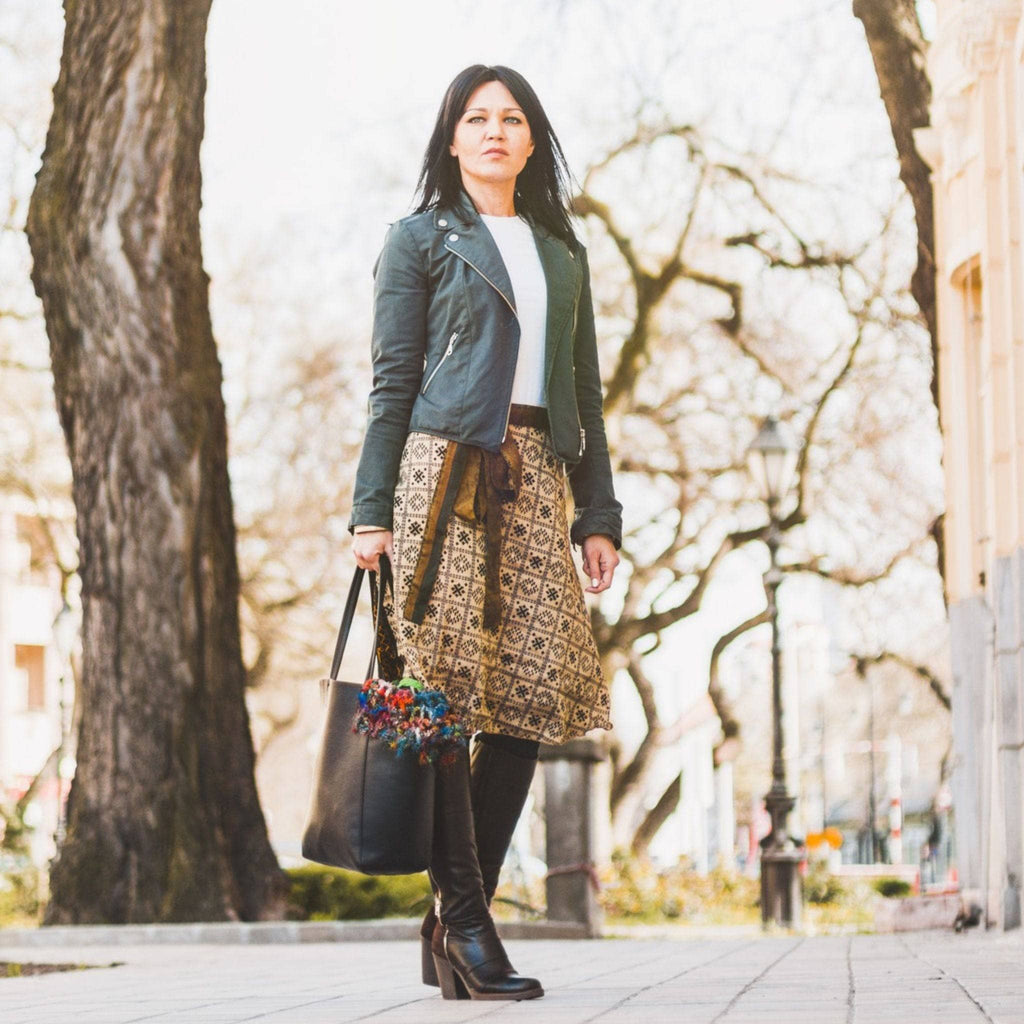 Knee-Length: "Mini" Sari Wrap Skirts Clothing and Accessories La Vie Bien Knee-Length: "Mini" Sari Wrap Skirts