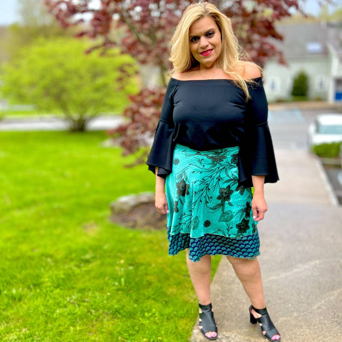 Knee-Length: "Mini" Sari Wrap Skirts Clothing and Accessories La Vie Bien Knee-Length: "Mini" Sari Wrap Skirts