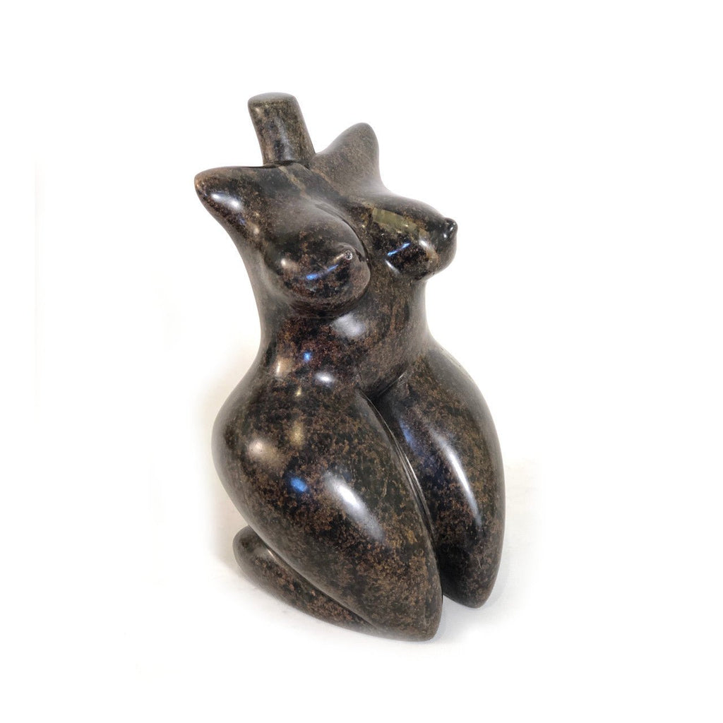 Kneeling Stone Goddess Figure La Vie Bien Kneeling Stone Goddess Figure