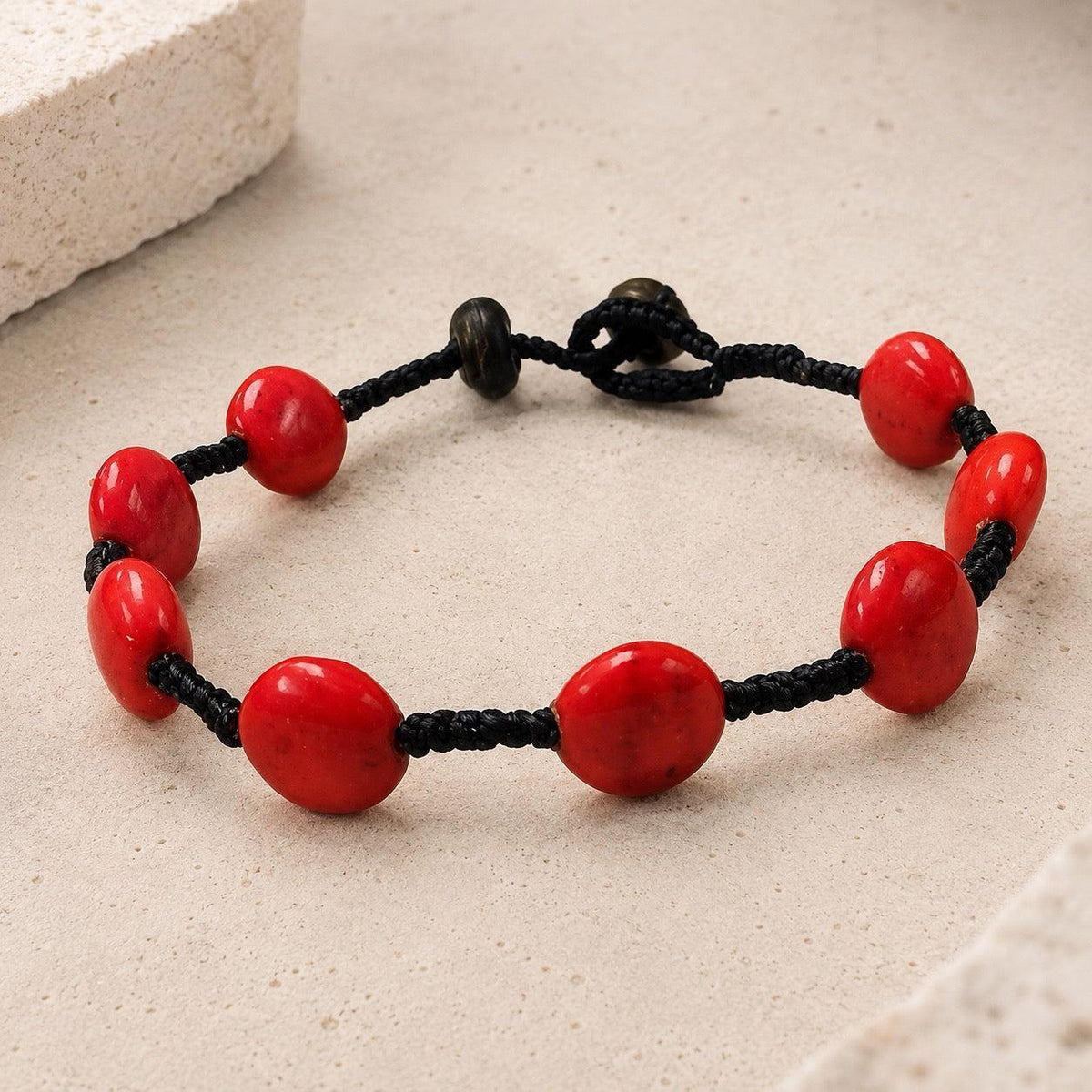 Knotted Circle Bead Adjustable Bracelet - Thailand Jewelry La Vie Bien Knotted Circle Bead Adjustable Bracelet - Thailand