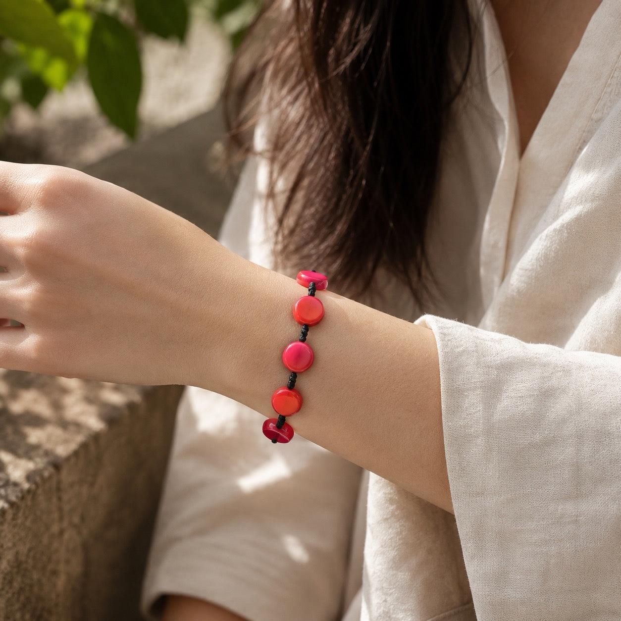 Knotted Circle Bead Adjustable Bracelet - Thailand Jewelry La Vie Bien Knotted Circle Bead Adjustable Bracelet - Thailand