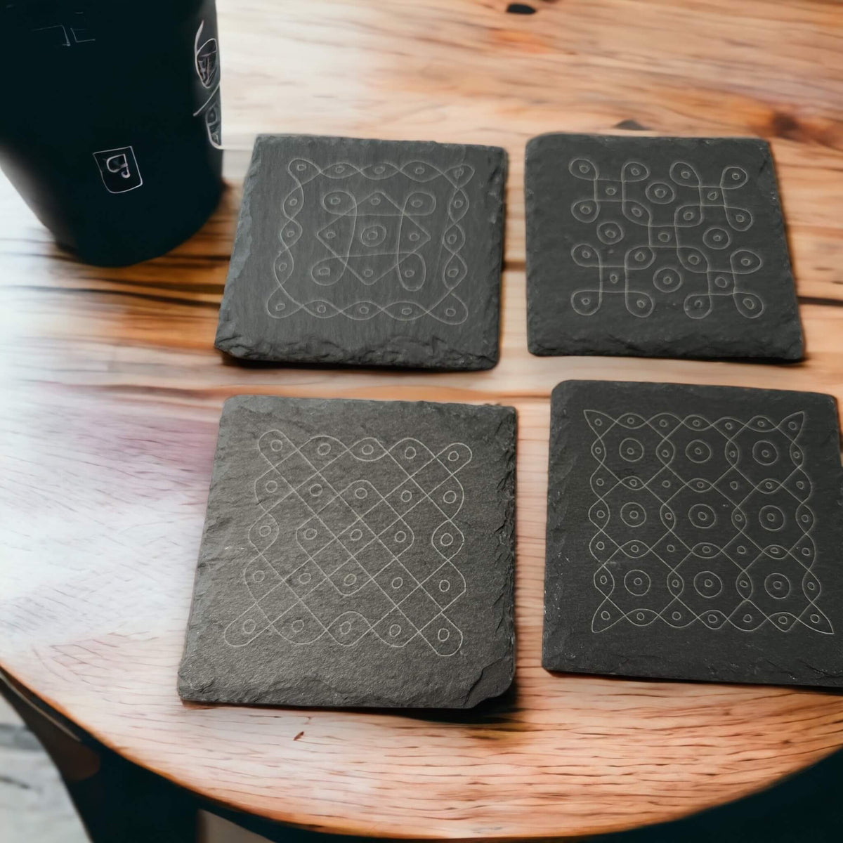 Kolam Slate Coasters La Vie Bien Kolam Slate Coasters
