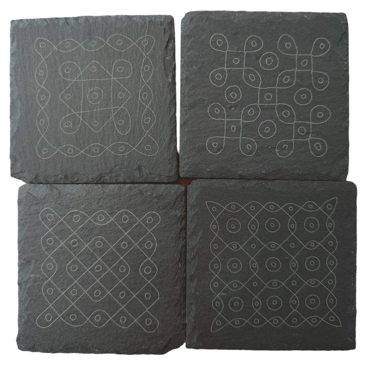 Kolam Slate Coasters La Vie Bien Kolam Slate Coasters