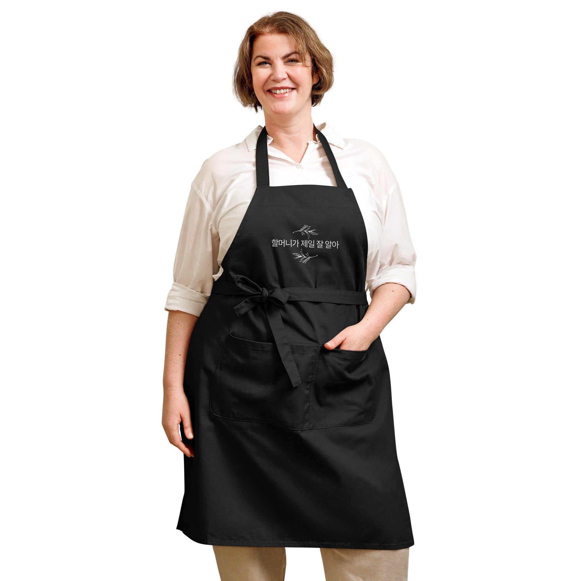 Korean Grandma knows best Organic cotton apron Apron La Vie Bien Korean Grandma knows best Organic cotton apron