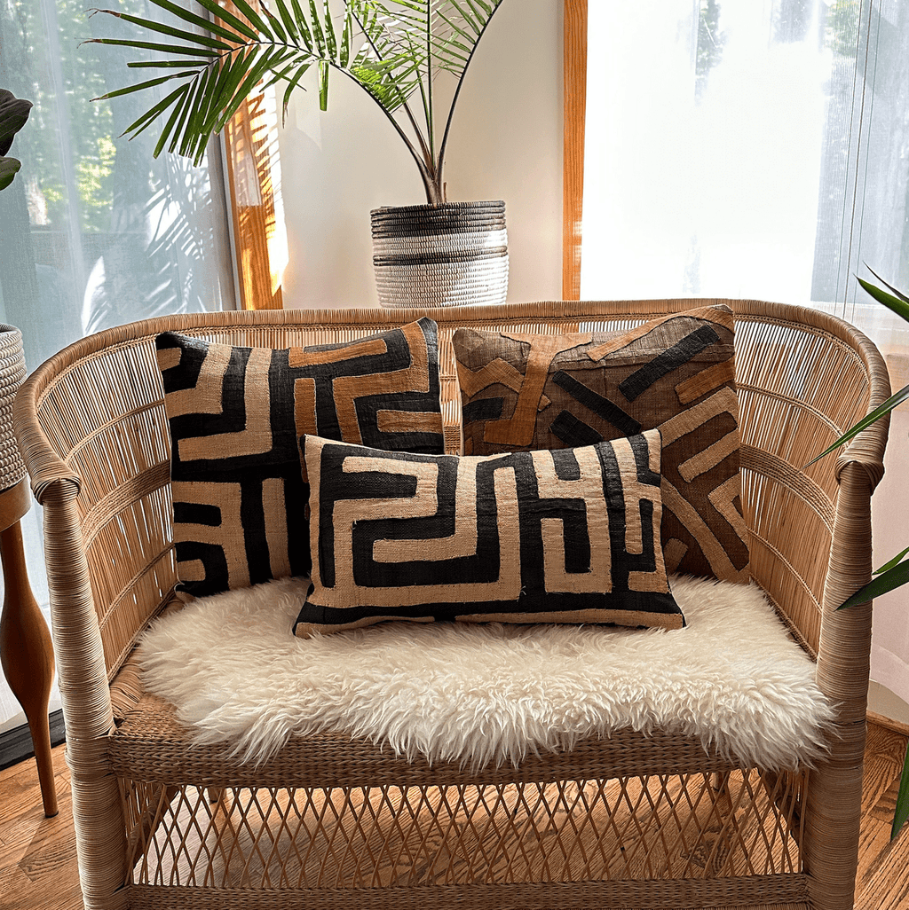 Kuba Cloth Pillow Cover - Rectangular La Vie Bien Kuba Cloth Pillow Cover - Rectangular