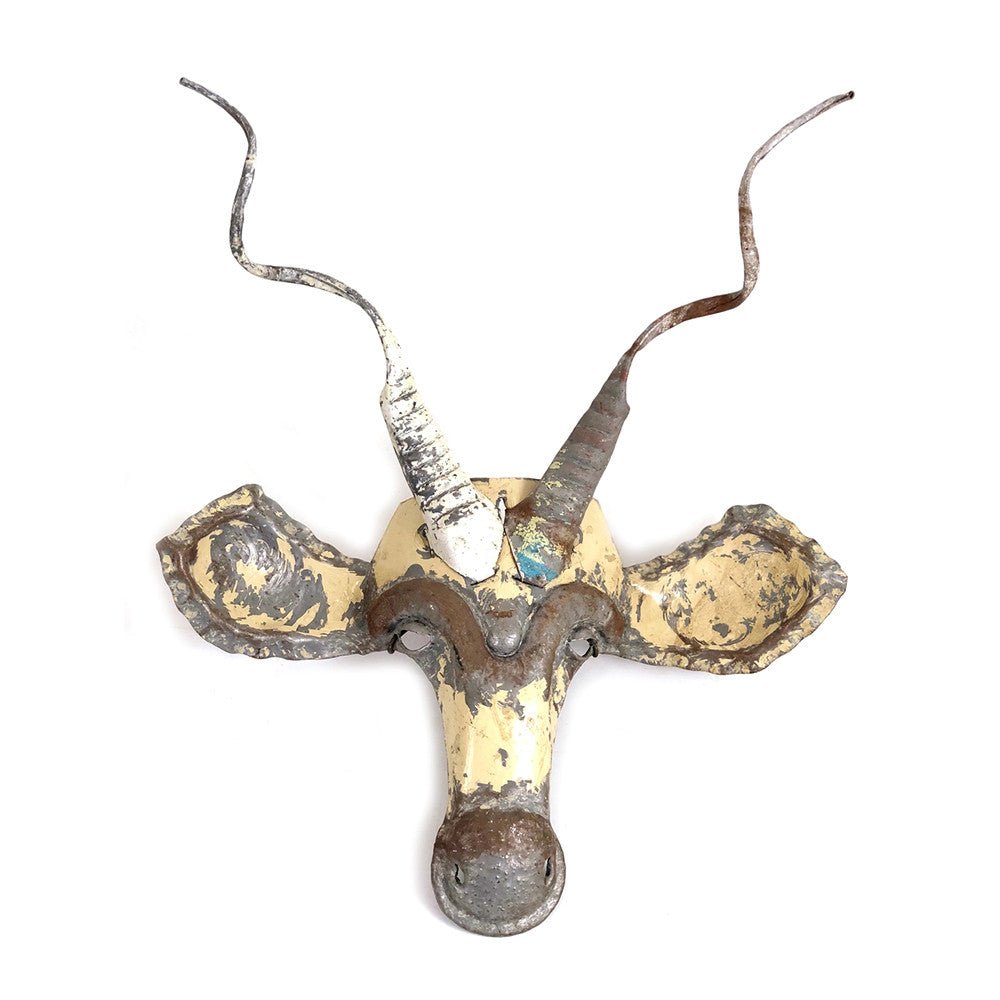Kudu Animal Mask - Recycled Metal Wall Art La Vie Bien Kudu Animal Mask - Recycled Metal Wall Art