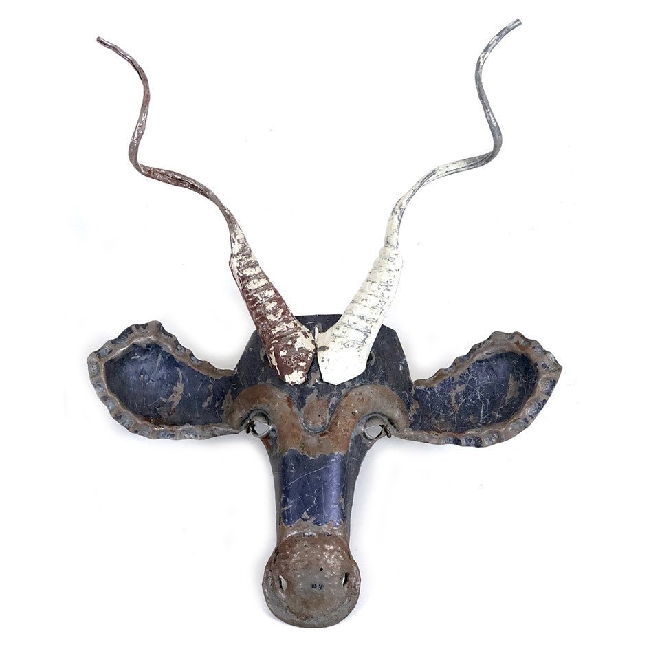 Kudu Animal Mask - Recycled Metal Wall Art La Vie Bien Kudu Animal Mask - Recycled Metal Wall Art