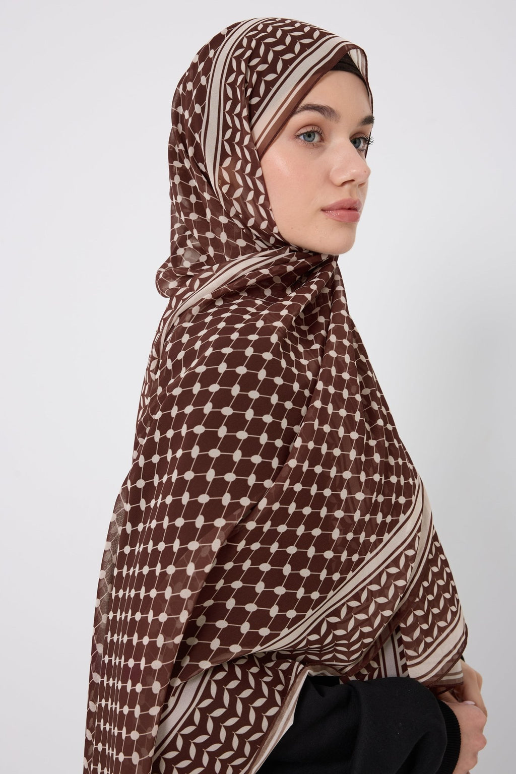 Kuffiyeh Printed Chiffon Hijab La Vie Bien Kuffiyeh Printed Chiffon Hijab