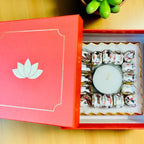 Kundan T Light Holder with Box Base Marble - Housewarming/Host Gift /Diwali Gift La Vie Bien Kundan T Light Holder with Box Base Marble - Housewarming/Host Gift /Diwali Gift