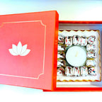 Kundan T Light Holder with Box Base Marble - Housewarming/Host Gift /Diwali Gift La Vie Bien Kundan T Light Holder with Box Base Marble - Housewarming/Host Gift /Diwali Gift