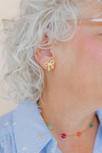 Kylie Bow Earrings - Buttercup Yellow