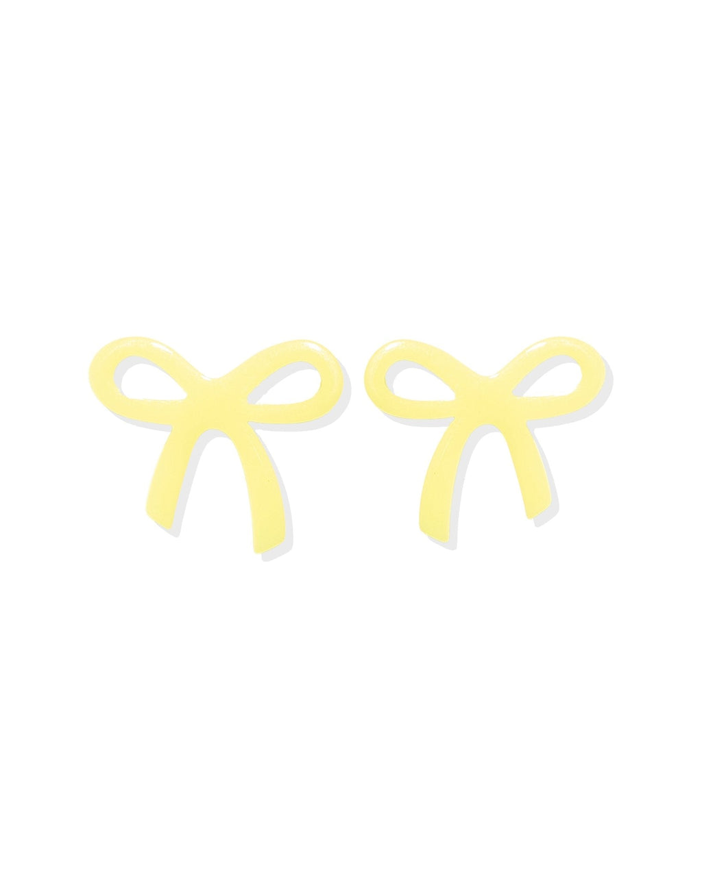 Kylie Bow Earrings - Buttercup Yellow
