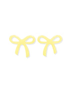 Kylie Bow Earrings - Buttercup Yellow
