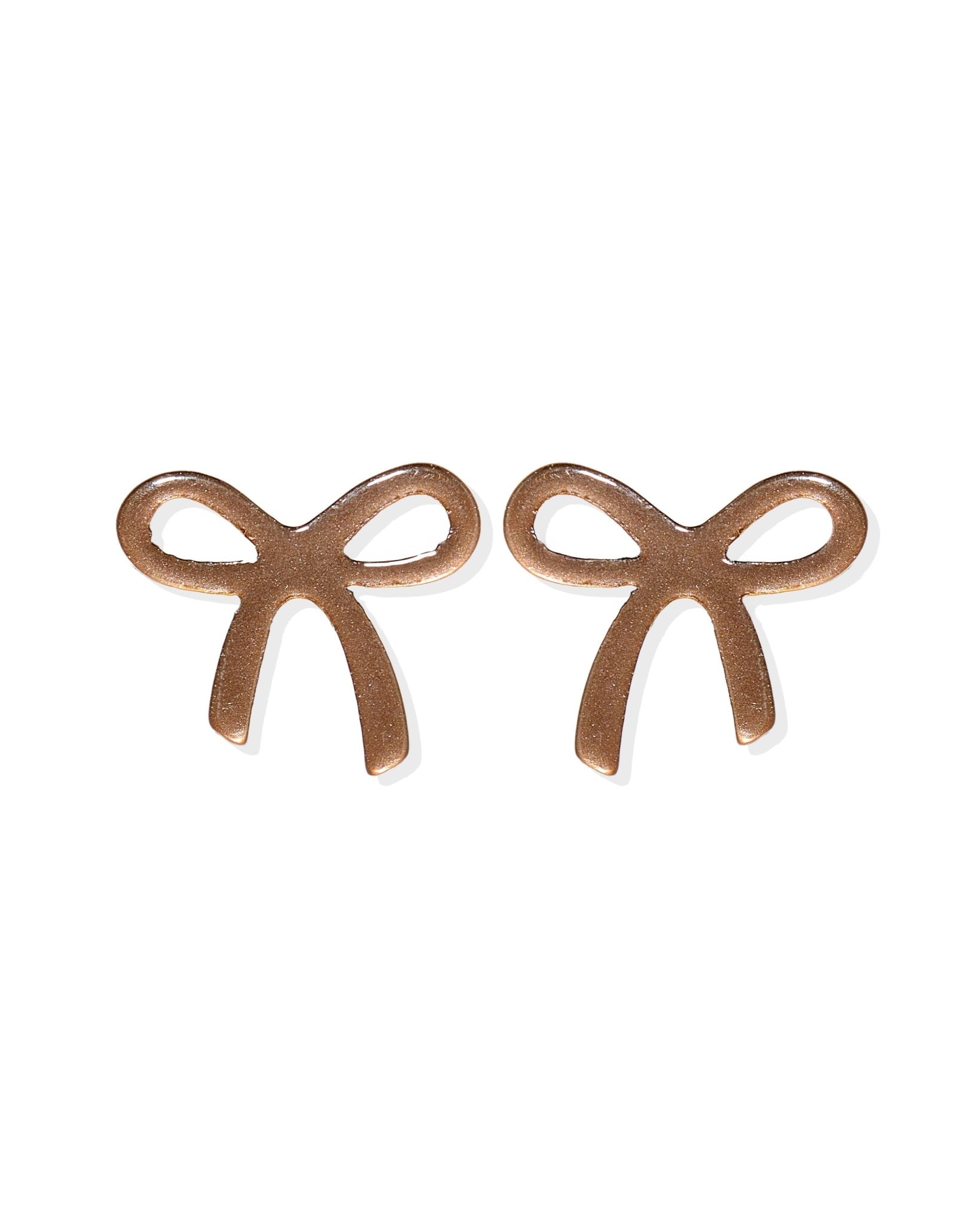 Kylie Bow Earrings - Espresso