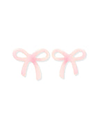 Kylie Bow Earrings - Pink Tie Dye